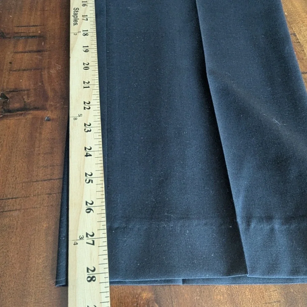Banana Republic Dark Navy Pants Trousers Tailored Fit Wool Blend Mens Sz‎ 35x30